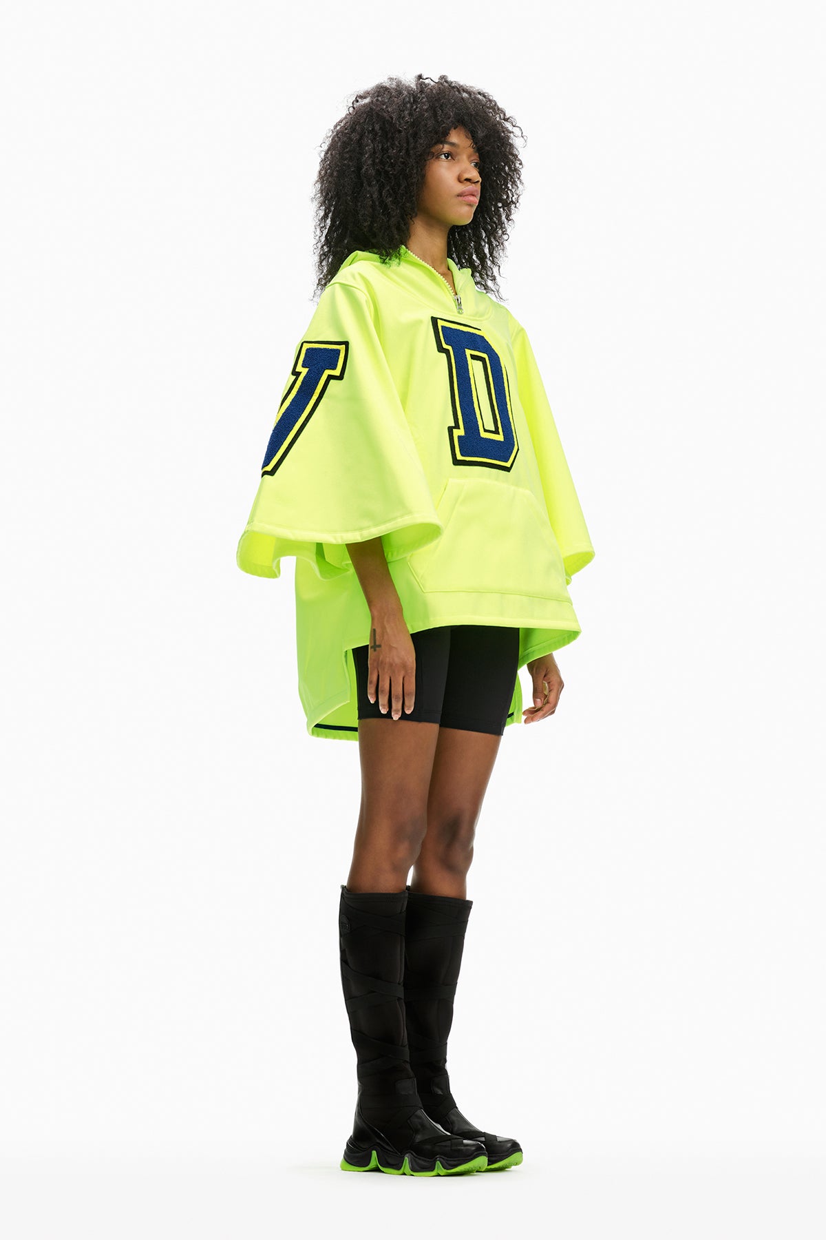 Giallo Neon Poncho 10243