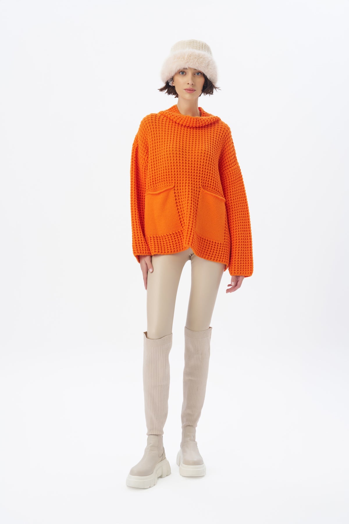 Orange Pullover 16028