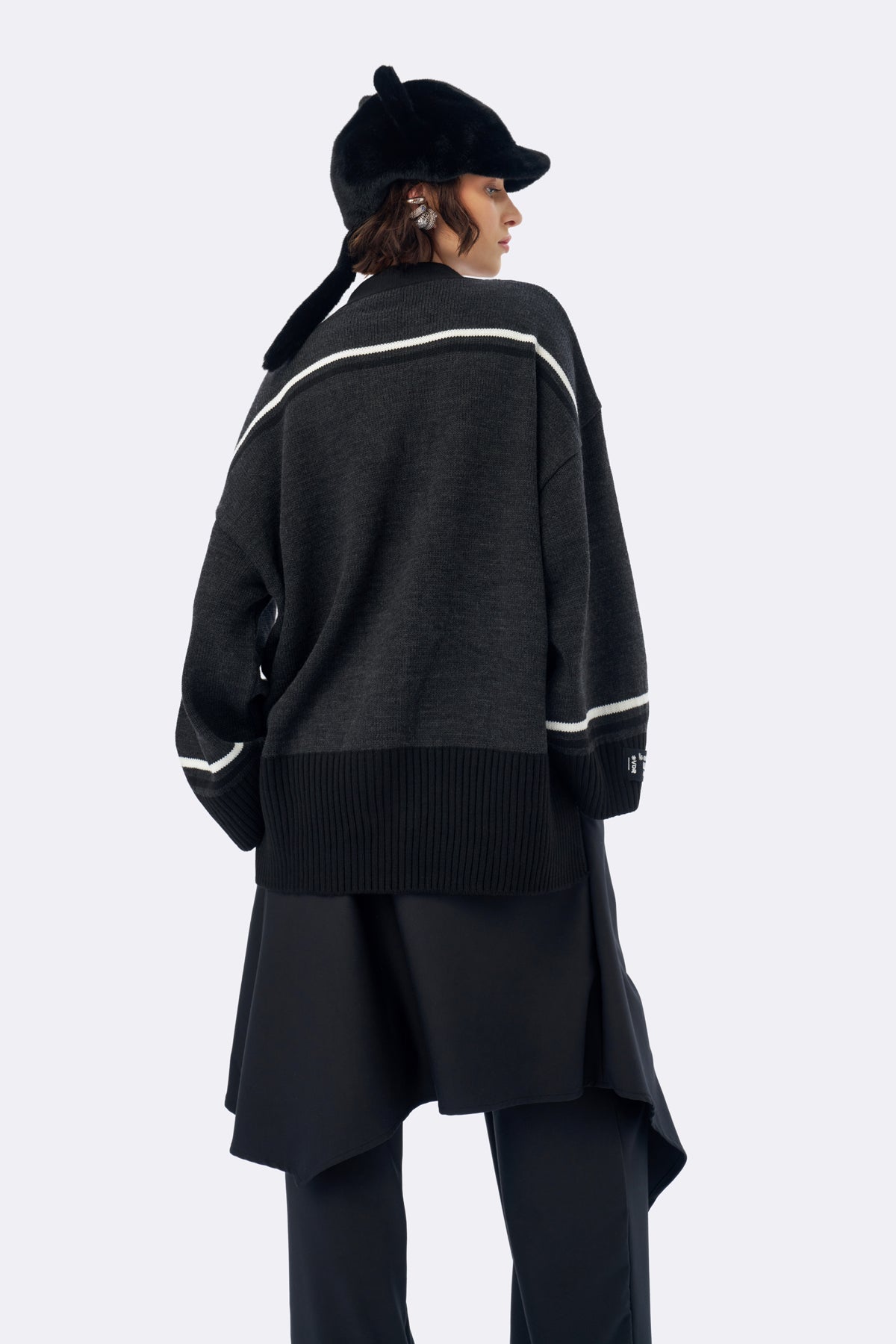 Antracite Nero Cardigan 16029