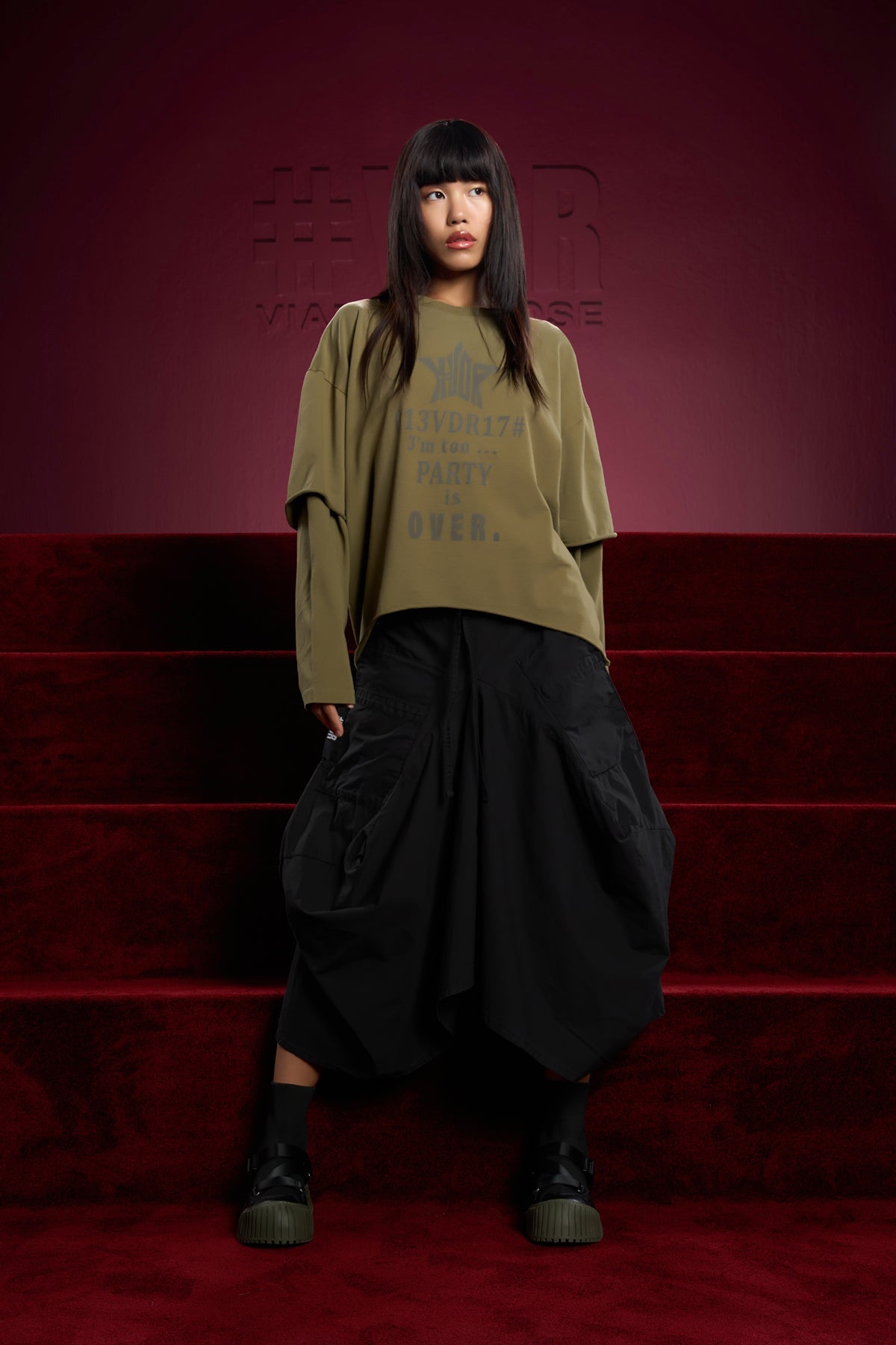 Olive L S T-shirt 16144